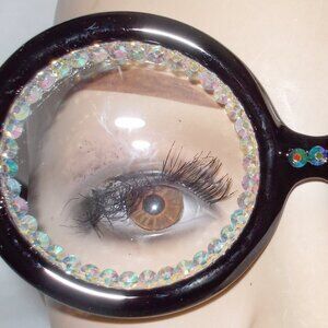 SEXY SPECS, BLACK ROUND FRAMED 2.25 STRENGTH READERS WITH RHINESTONES